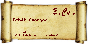 Bohák Csongor névjegykártya