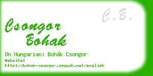 csongor bohak business card