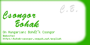 csongor bohak business card